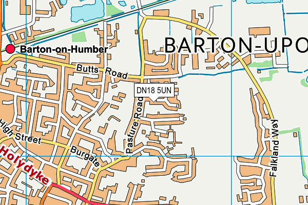 DN18 5UN map - OS VectorMap District (Ordnance Survey)