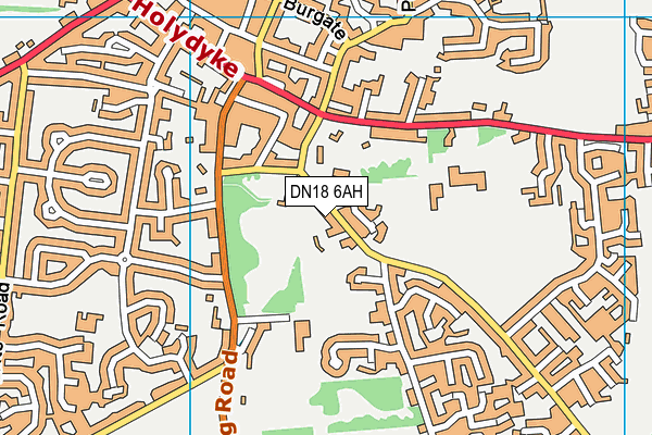 DN18 6AH map - OS VectorMap District (Ordnance Survey)