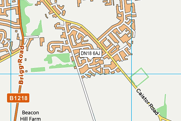 DN18 6AJ map - OS VectorMap District (Ordnance Survey)