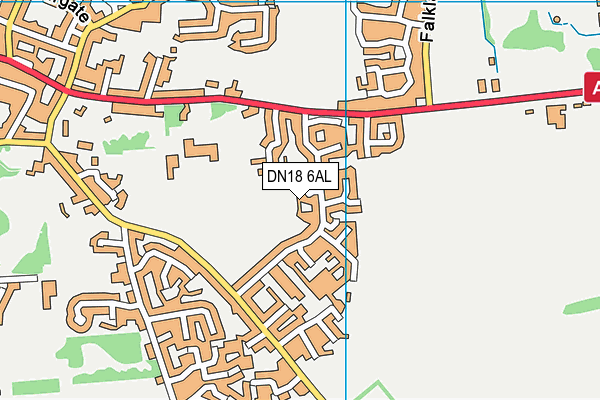 DN18 6AL map - OS VectorMap District (Ordnance Survey)