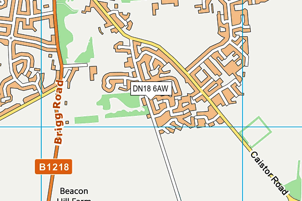 DN18 6AW map - OS VectorMap District (Ordnance Survey)