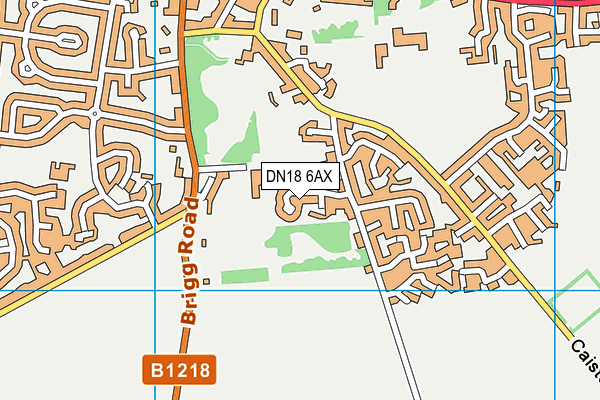 DN18 6AX map - OS VectorMap District (Ordnance Survey)