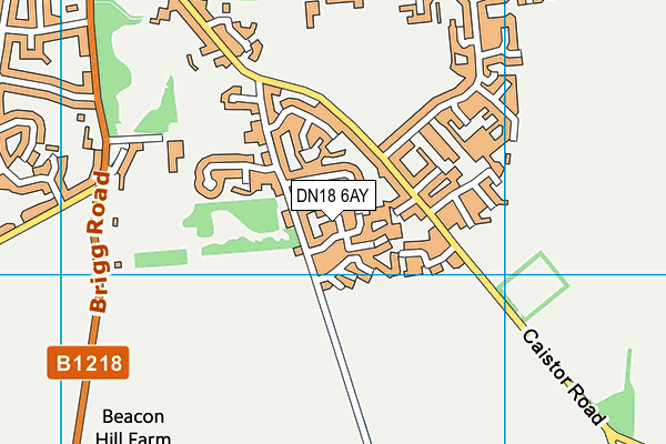 DN18 6AY map - OS VectorMap District (Ordnance Survey)