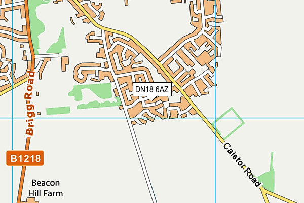 DN18 6AZ map - OS VectorMap District (Ordnance Survey)