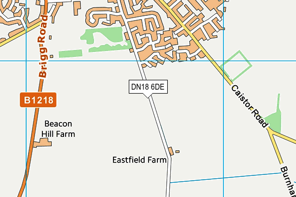 DN18 6DE map - OS VectorMap District (Ordnance Survey)