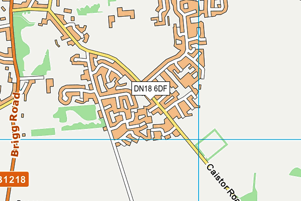 DN18 6DF map - OS VectorMap District (Ordnance Survey)