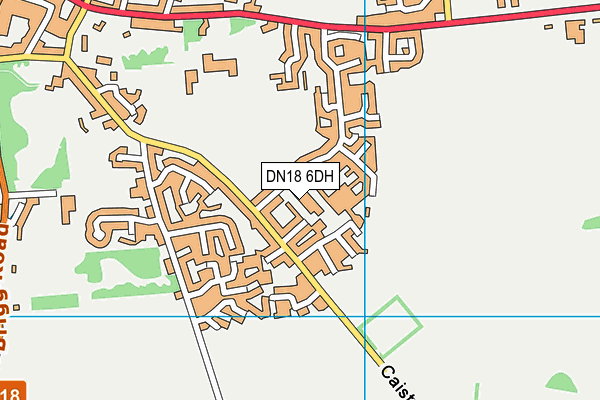 DN18 6DH map - OS VectorMap District (Ordnance Survey)