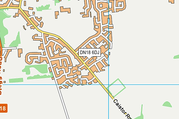 DN18 6DJ map - OS VectorMap District (Ordnance Survey)