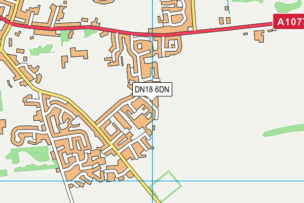 DN18 6DN map - OS VectorMap District (Ordnance Survey)