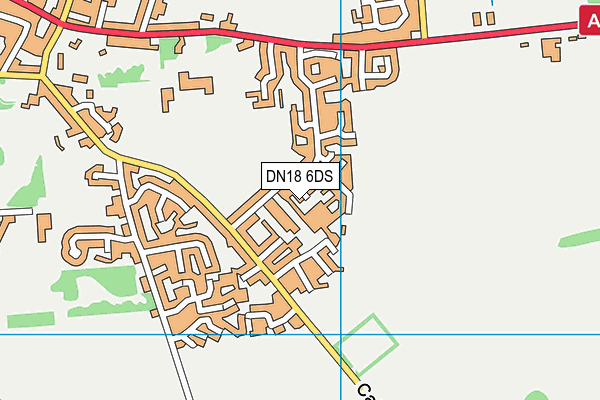 DN18 6DS map - OS VectorMap District (Ordnance Survey)