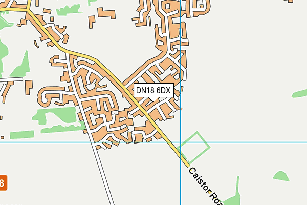 DN18 6DX map - OS VectorMap District (Ordnance Survey)
