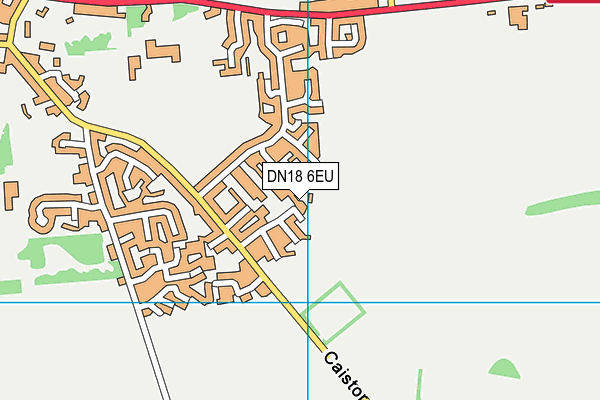 DN18 6EU map - OS VectorMap District (Ordnance Survey)