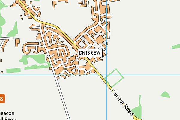 DN18 6EW map - OS VectorMap District (Ordnance Survey)