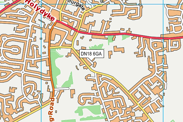 DN18 6GA map - OS VectorMap District (Ordnance Survey)