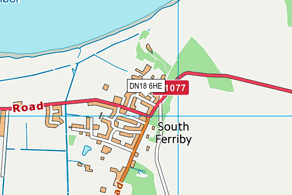 DN18 6HE map - OS VectorMap District (Ordnance Survey)