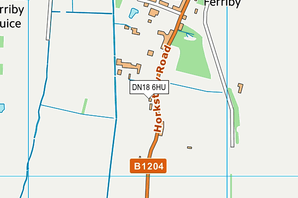 DN18 6HU map - OS VectorMap District (Ordnance Survey)