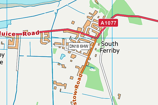 South Ferriby Playing Fields map (DN18 6HW) - OS VectorMap District (Ordnance Survey)