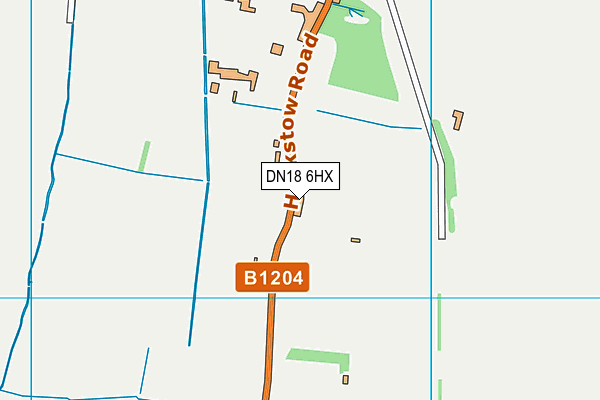 DN18 6HX map - OS VectorMap District (Ordnance Survey)