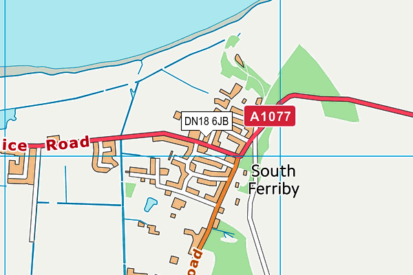 DN18 6JB map - OS VectorMap District (Ordnance Survey)