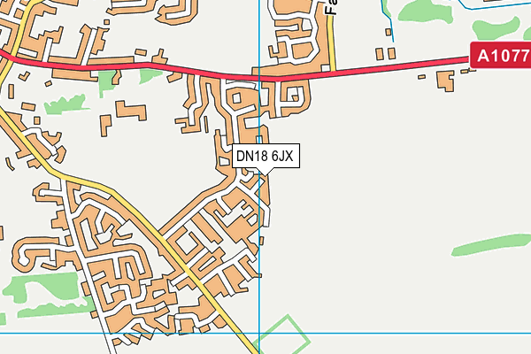 DN18 6JX map - OS VectorMap District (Ordnance Survey)