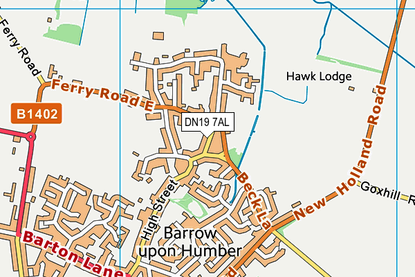 DN19 7AL map - OS VectorMap District (Ordnance Survey)