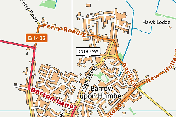 Barrow Sports And Fitness Centre map (DN19 7AW) - OS VectorMap District (Ordnance Survey)