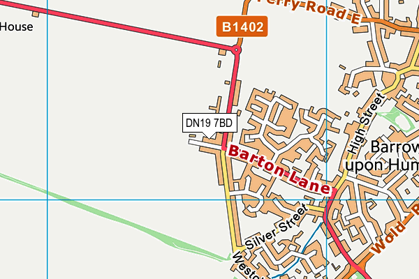 DN19 7BD map - OS VectorMap District (Ordnance Survey)