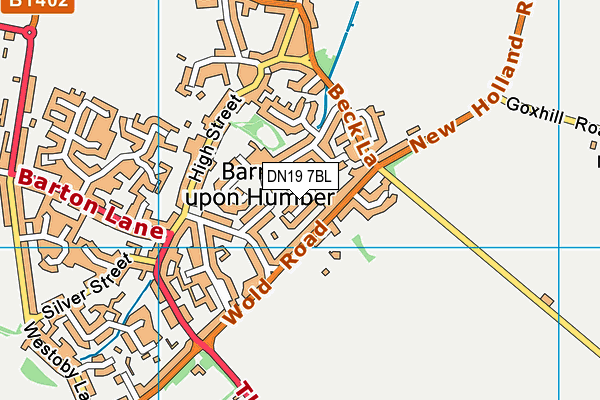 DN19 7BL map - OS VectorMap District (Ordnance Survey)