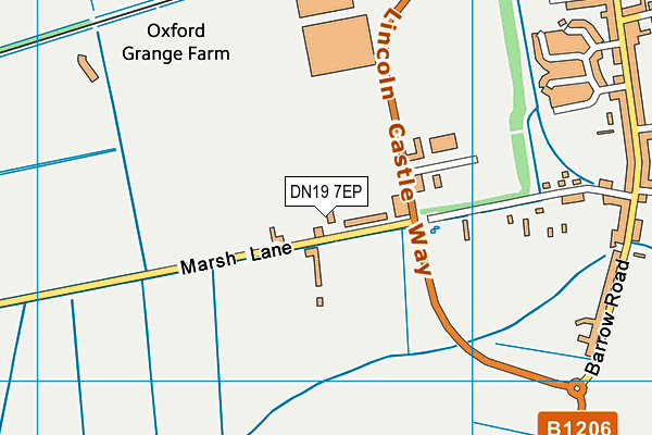 DN19 7EP map - OS VectorMap District (Ordnance Survey)