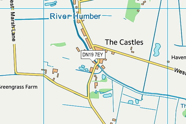 DN19 7EY map - OS VectorMap District (Ordnance Survey)