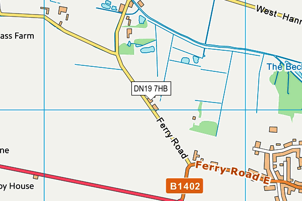 DN19 7HB map - OS VectorMap District (Ordnance Survey)