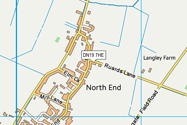 DN19 7HE map - OS VectorMap District (Ordnance Survey)