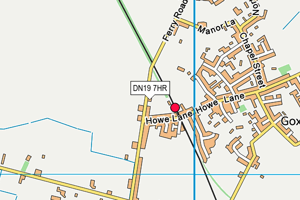 DN19 7HR map - OS VectorMap District (Ordnance Survey)