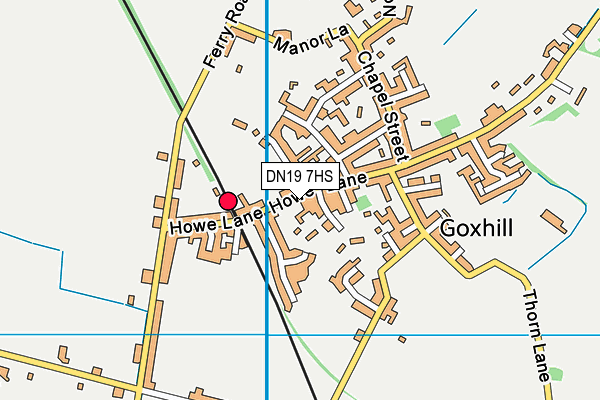 DN19 7HS map - OS VectorMap District (Ordnance Survey)