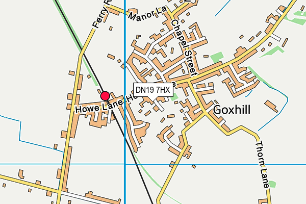 DN19 7HX map - OS VectorMap District (Ordnance Survey)