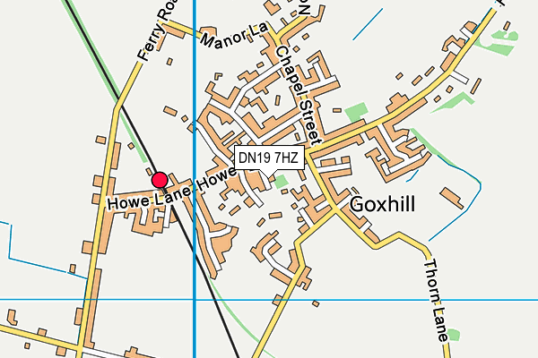 DN19 7HZ map - OS VectorMap District (Ordnance Survey)