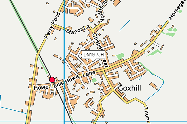 DN19 7JH map - OS VectorMap District (Ordnance Survey)