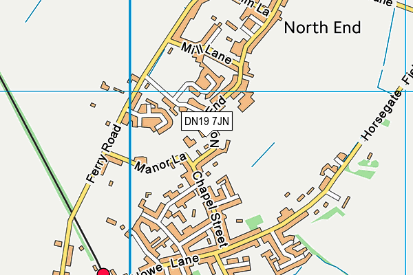 DN19 7JN map - OS VectorMap District (Ordnance Survey)