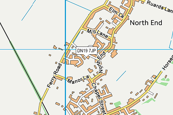 DN19 7JP map - OS VectorMap District (Ordnance Survey)