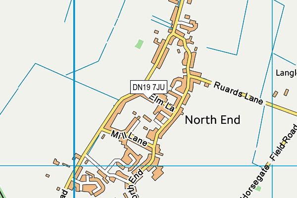 DN19 7JU map - OS VectorMap District (Ordnance Survey)