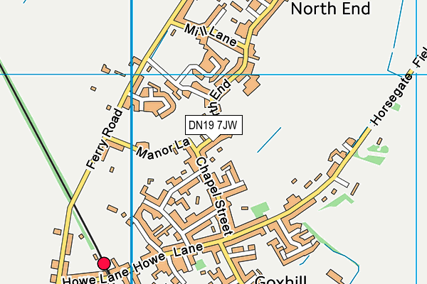 DN19 7JW map - OS VectorMap District (Ordnance Survey)
