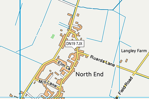 DN19 7JX map - OS VectorMap District (Ordnance Survey)