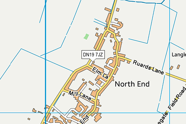 DN19 7JZ map - OS VectorMap District (Ordnance Survey)