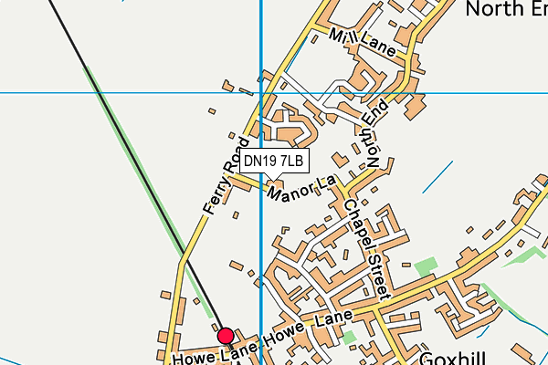 DN19 7LB map - OS VectorMap District (Ordnance Survey)