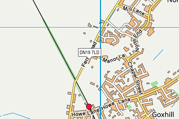 DN19 7LD map - OS VectorMap District (Ordnance Survey)