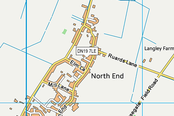 DN19 7LE map - OS VectorMap District (Ordnance Survey)
