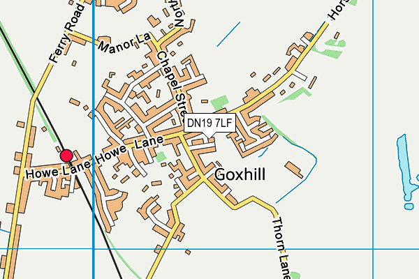 DN19 7LF map - OS VectorMap District (Ordnance Survey)