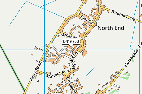 DN19 7LG map - OS VectorMap District (Ordnance Survey)