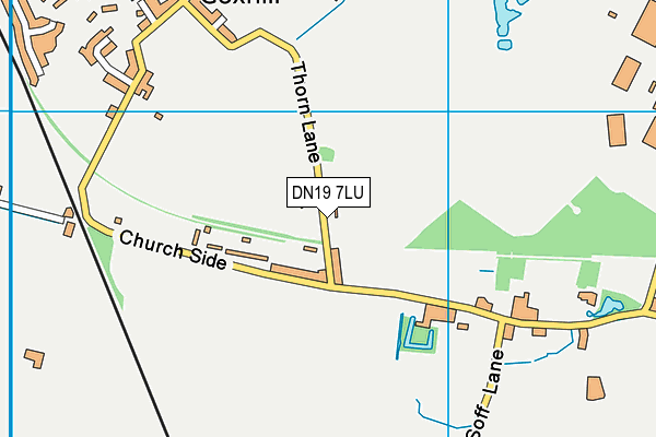 DN19 7LU map - OS VectorMap District (Ordnance Survey)