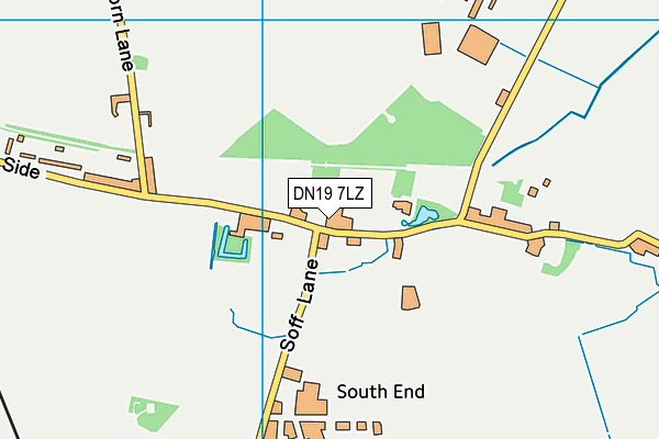 DN19 7LZ map - OS VectorMap District (Ordnance Survey)